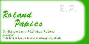 roland papics business card